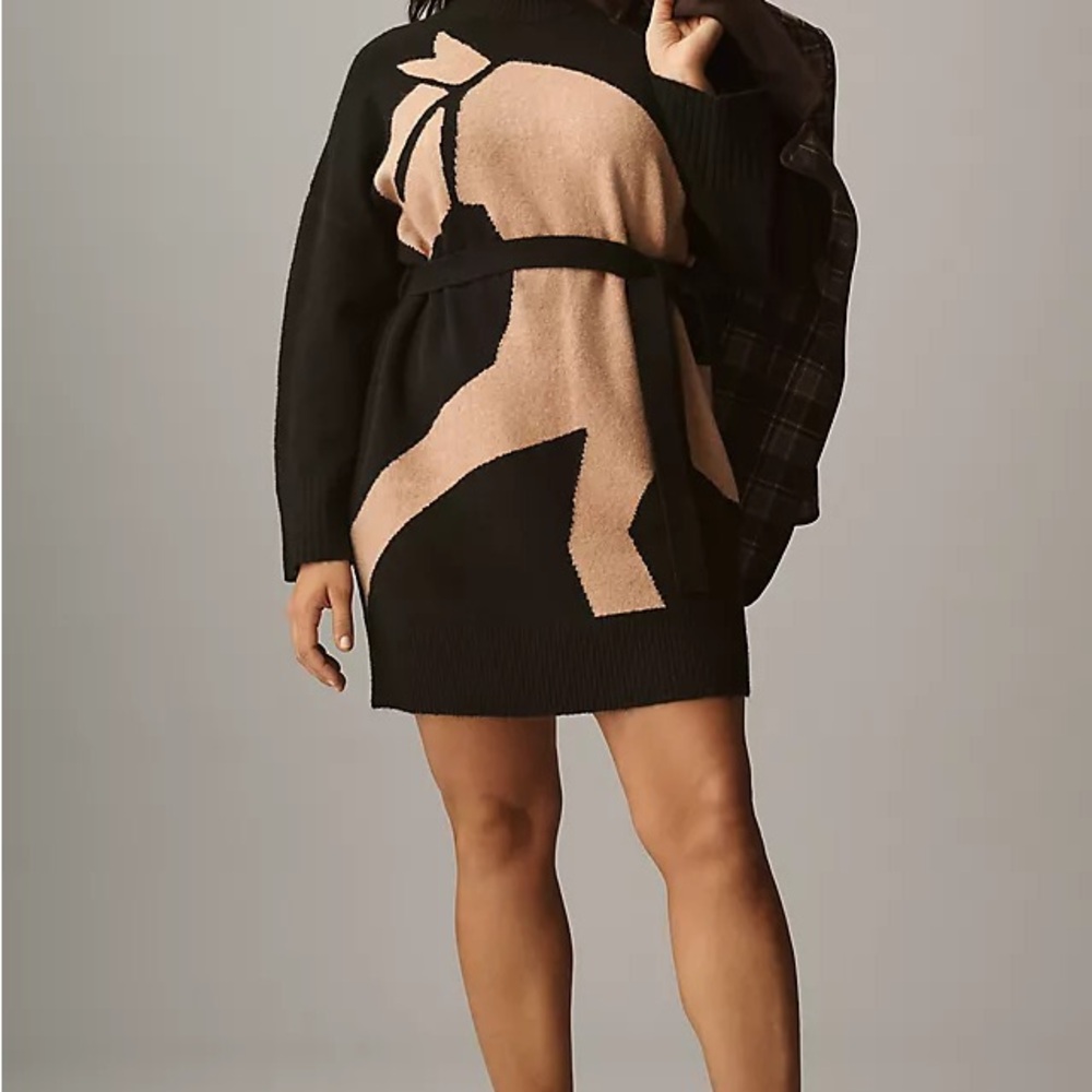 Anthropologie Corey Lynn Calter Heidi Belted Sweater Dress NWT